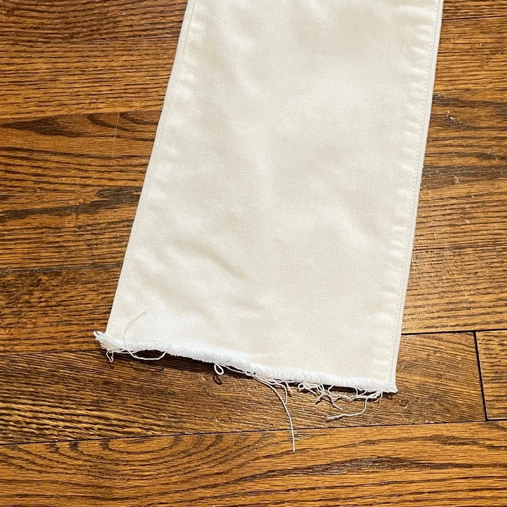 Current/Elliott Cropped White Jeans